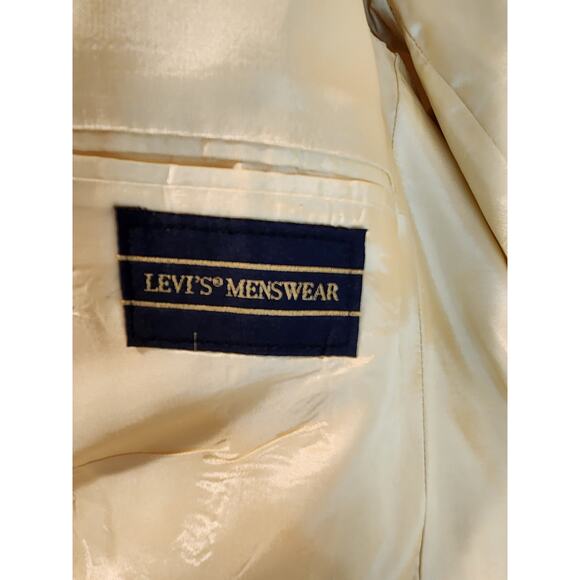 Vintage Levi's Menswear Textured Woven Blazer - Made in USA  24”‎ PTP 30” L 70s - Picture 5 of 8